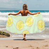 slice of lemon pattern Beach Towel
