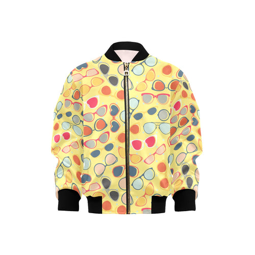 Sun Glasses Pattern Print Design 05 Kids' Boys' Girls' Bomber Jacket