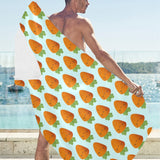Carrot Pattern Print Design 03 Beach Towel