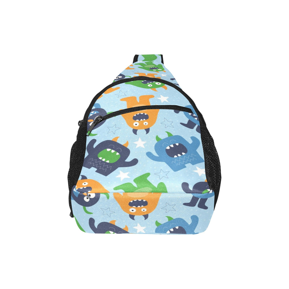 Alien Pattern Print Design 04 All Over Print Chest Bag