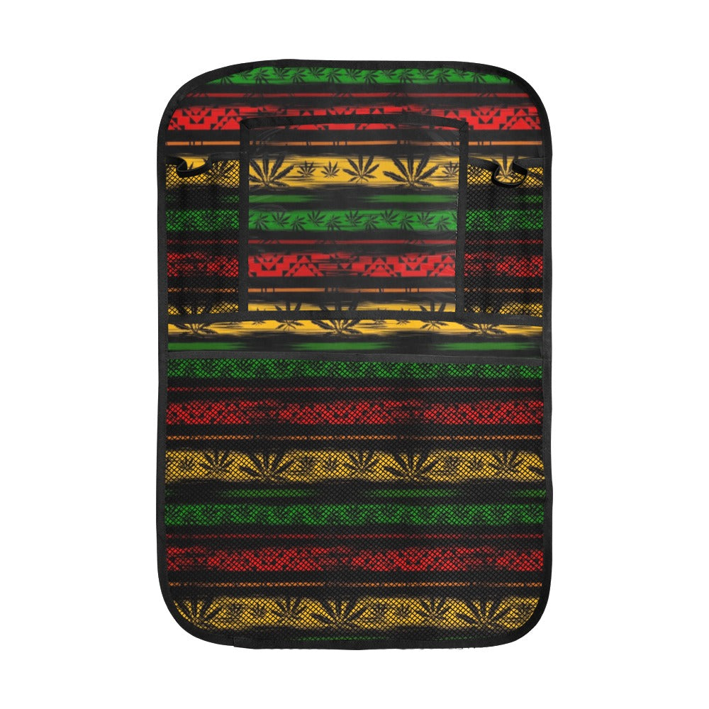 Canabis Marijuana Weed Pattern Print Design 04 Car Seat Back Organizer