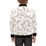 Cool gold moon abstract pattern Kids' Boys' Girls' Bomber Jacket