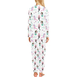 cute mermaid dolphin fish starfish pattern Women's All Over Print Pajama Set
