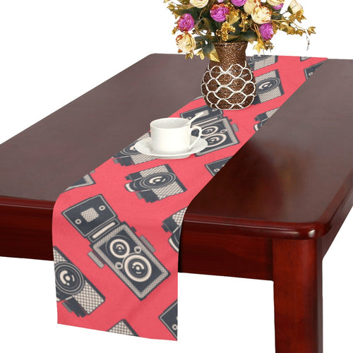 Camera Pattern Print Design 05 Table Runner