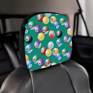 Billiard Ball Pattern Print Design 01 Car Headrest Cover