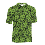 Green hop pattern Men's All Over Print Polo Shirt