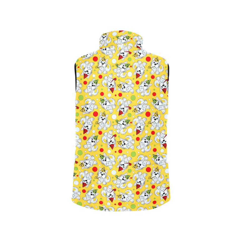 Yorkshire Terrier Pattern Print Design 05 Women's Padded Vest