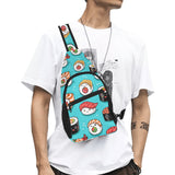 Cute sushi pattern All Over Print Chest Bag