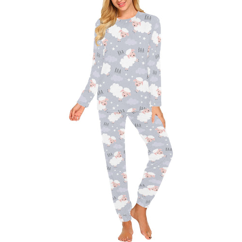 Sweet dreams sheep pattern Women's All Over Print Pajama Set
