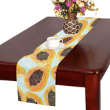 Watercolor papaya pattern Table Runner