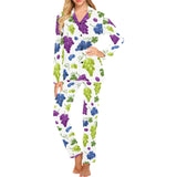 Grape pattern Women's Long Pajama Set