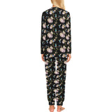 Hummingbird Pattern Print Design 03 Women's All Over Print Pajama Set