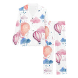 Watercolor air balloon cloud pattern Women's Long Pajama Set