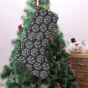 Dice Pattern Print Design 01 Christmas Stocking