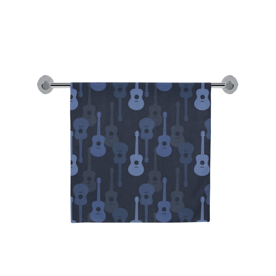 Blue Theme guitar pattern Bath Towel