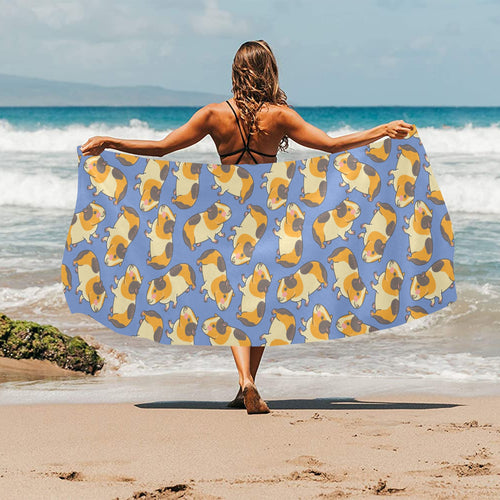 Guinea Pig Pattern Print Design 02 Beach Towel