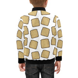 Bread Toast Pattern Print Design 03 Kids' Boys' Girls' Bomber Jacket