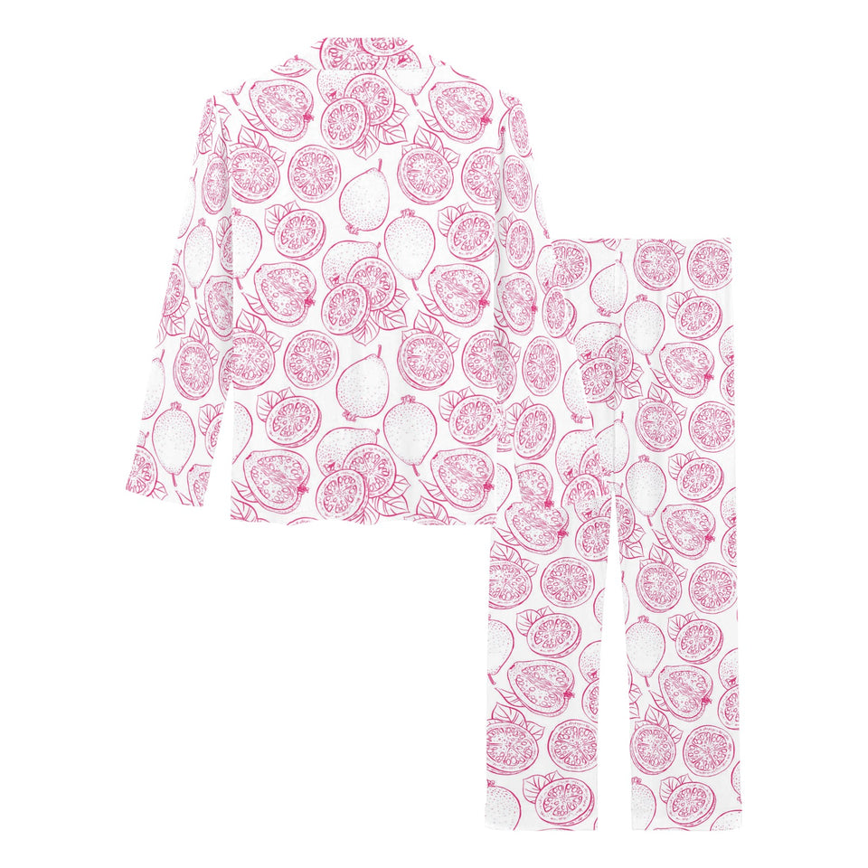 Sketch guava pattern Women's Long Pajama Set