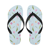 Watercolor Tulips pattern Unisex Flip Flops