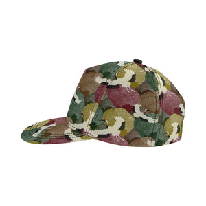 Japanese cranes flying forest dot pattern All Over Print Snapback Cap