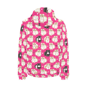 Guinea Pig Pattern Print Design 01 Men's Padded Hooded Jacket