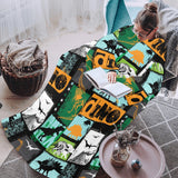 dinosaurs print pattern Blanket Robe with Sleeves