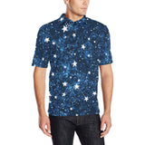 Night sky star pattern Men's All Over Print Polo Shirt
