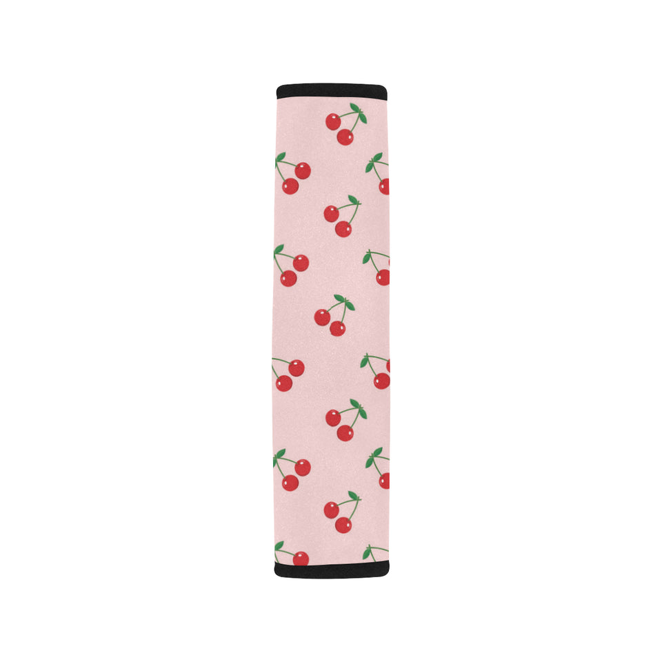 cherry pattern pink background Car Seat Belt Cover