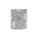 white swan gray background Morphing Mug Heat Changing Mug