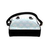 White cute pomeranian pattern Shoulder Handbag