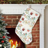 Bicycle Pattern Print Design 05 Christmas Stocking