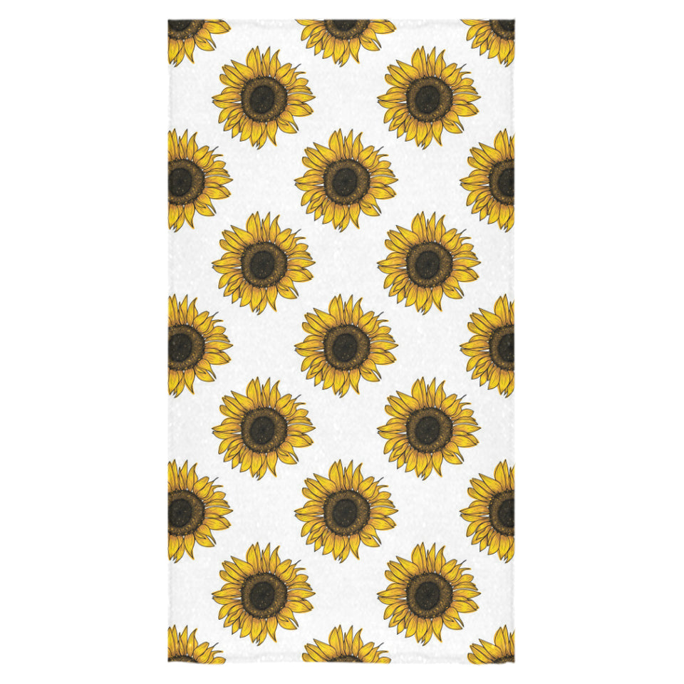 sunflowers design pattern Bath Towel