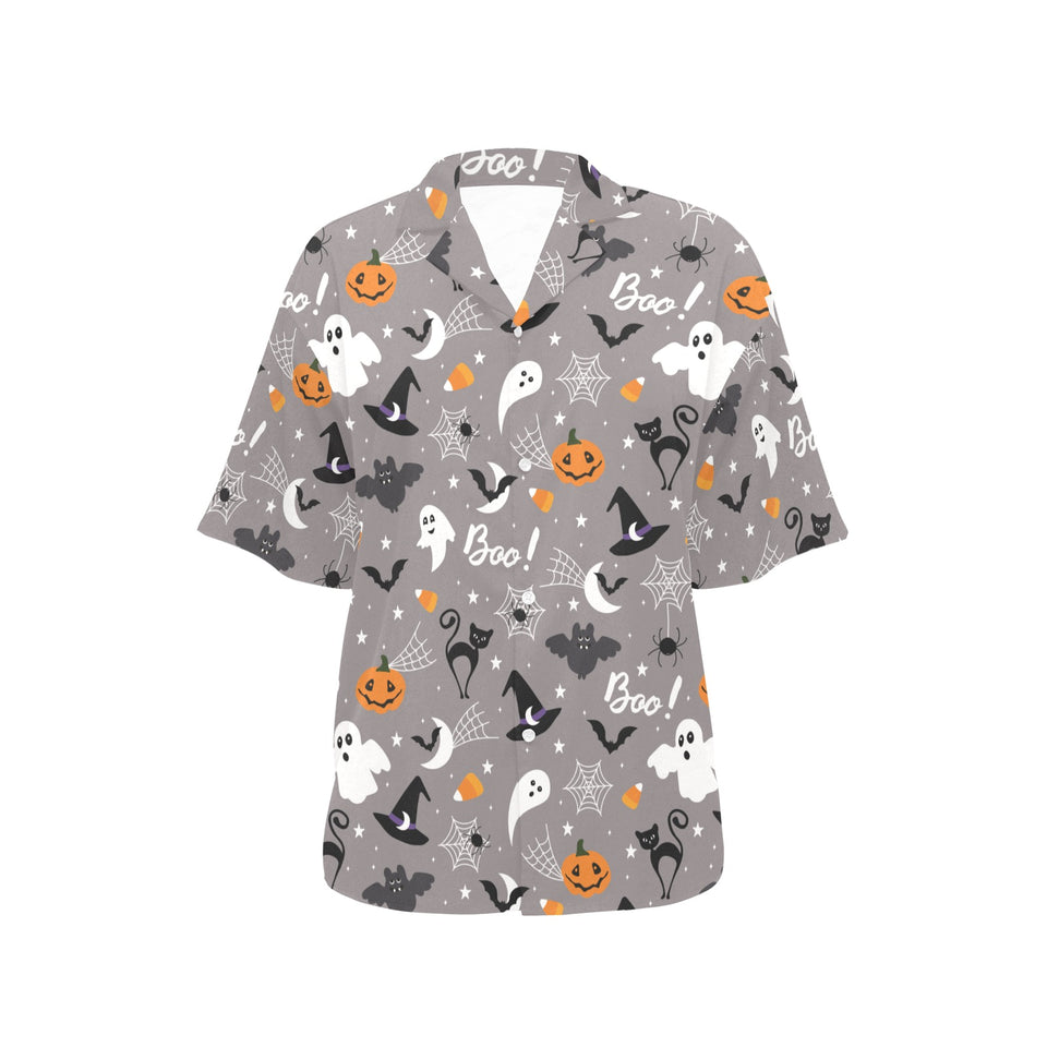 Halloween design pattern Women's All Over Print Hawaiian Shirt
