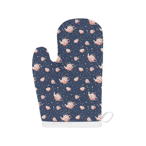 Tea pots Pattern Print Design 04 Heat Resistant Oven Mitts