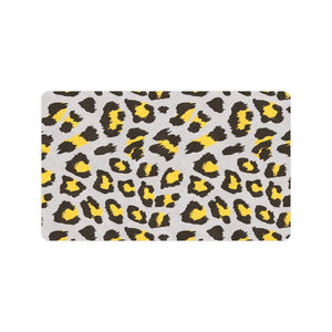 Gray Leopard print pattern Doormat