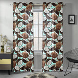 Coconut Pattern Print Design 03 Gauze Curtain