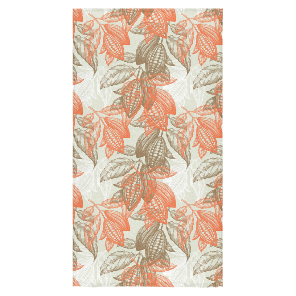 Cocoa beans Cocoa tree pattern Bath Towel