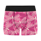 Beautiful dragonfly pink background Men's All Over Print Boxer Briefs Men's Underwear