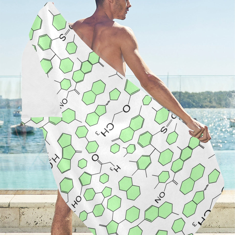 Chemistry Periodic Table Pattern Print Design 03 Beach Towel
