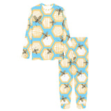 Bee honeycomb pattern Women's All Over Print Pajama Set