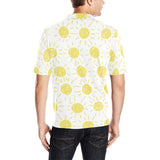 hand drawn sun pattern Men's All Over Print Polo Shirt