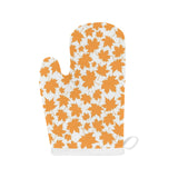 Orange Maple Leaf pattern Heat Resistant Oven Mitts