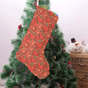 Red Tomato Pattern Christmas Stocking