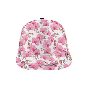 pink purple orchid pattern background All Over Print Snapback Cap