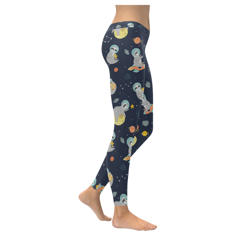 Cute sloth astronaut star planet rocket pattern Women's Legging Fulfilled In US