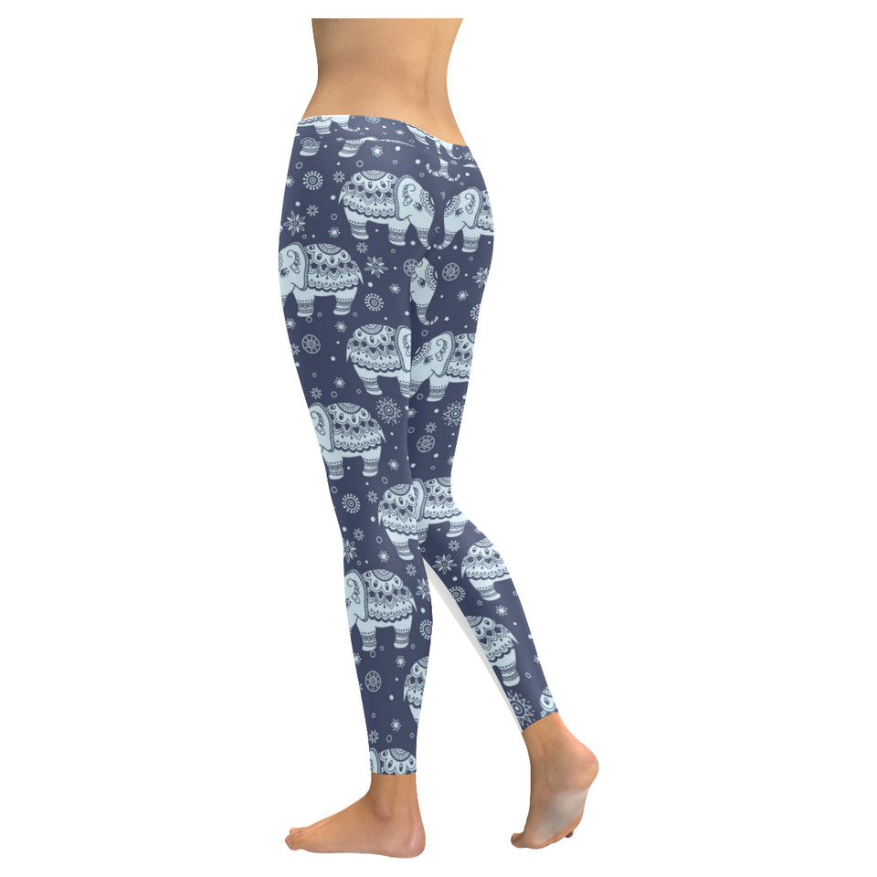 Elephant tribal design pattern Women's Legging Fulfilled In US
