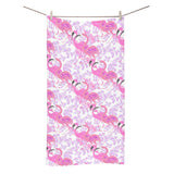 Pink flamingo flower pattern Bath Towel