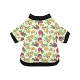Paassion fruit pattern All Over Print Pet Dog Round Neck Fuzzy Shirt