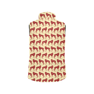 Greyhound Pattern Print Design 04 Men's Padded Vest