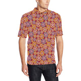 Gear Pattern Print Design 04 Men's All Over Print Polo Shirt